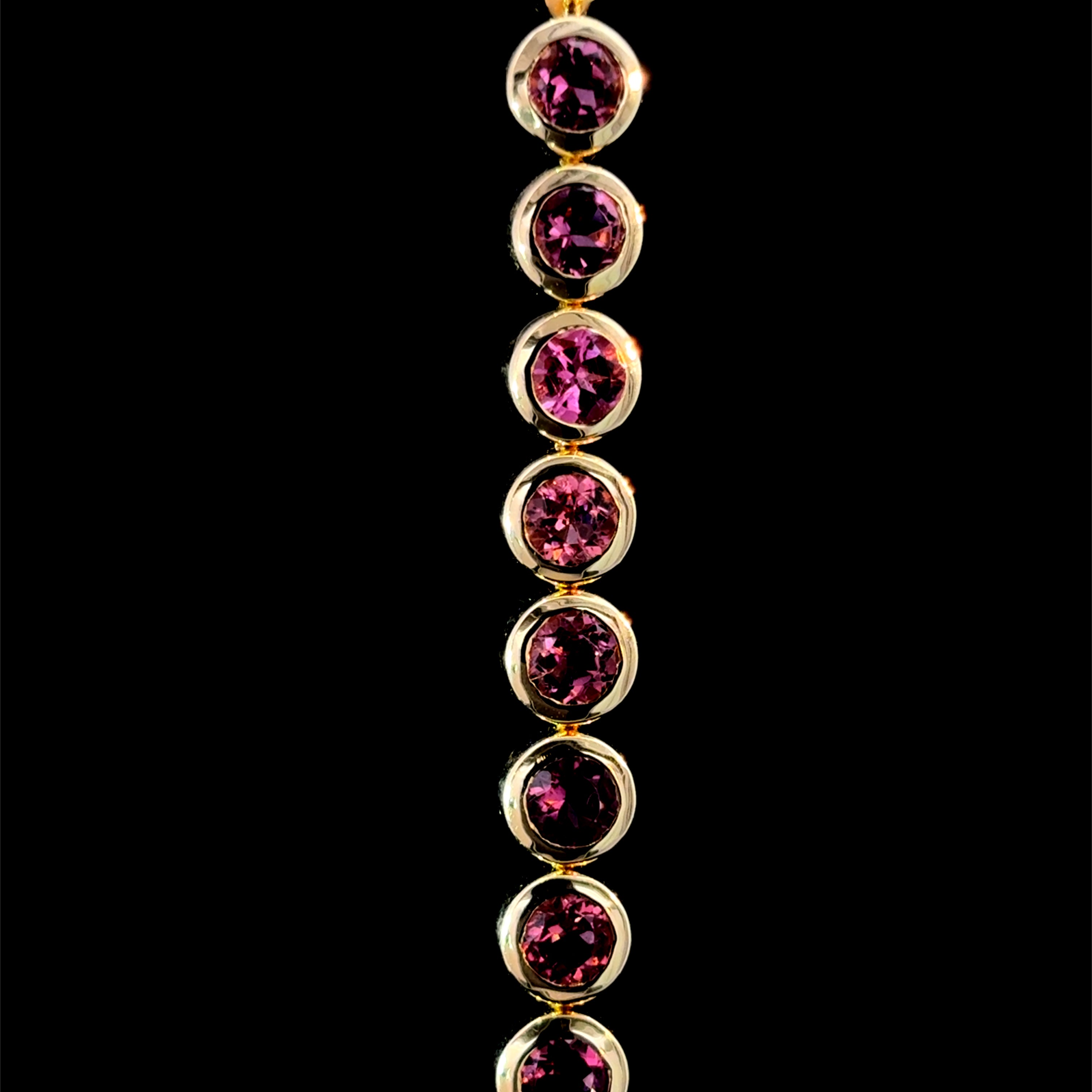 Pink Tourmaline Bezel Bracelet