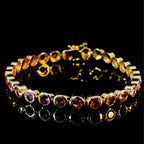 Pink Tourmaline Bezel Bracelet