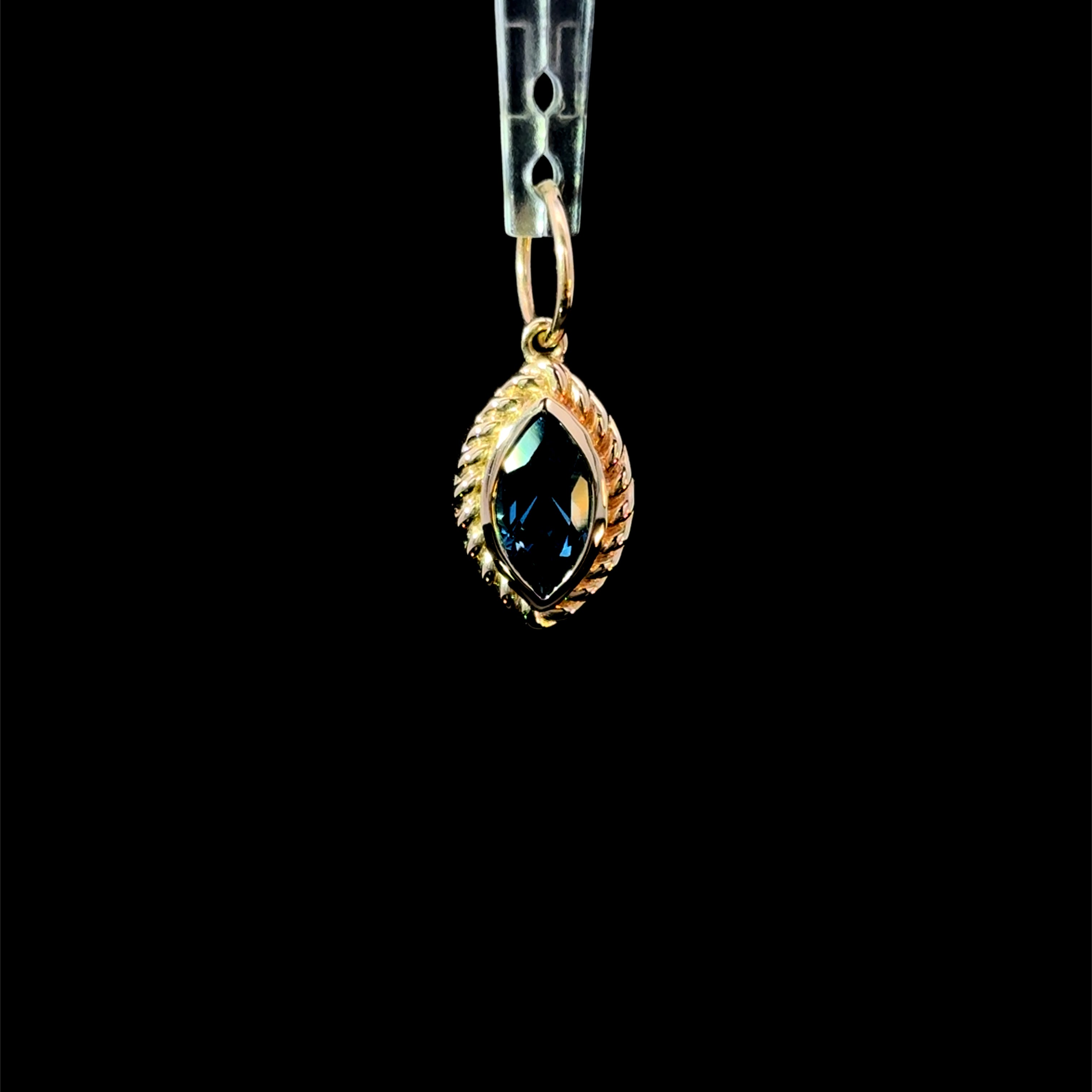 Twisted Sapphire Charm