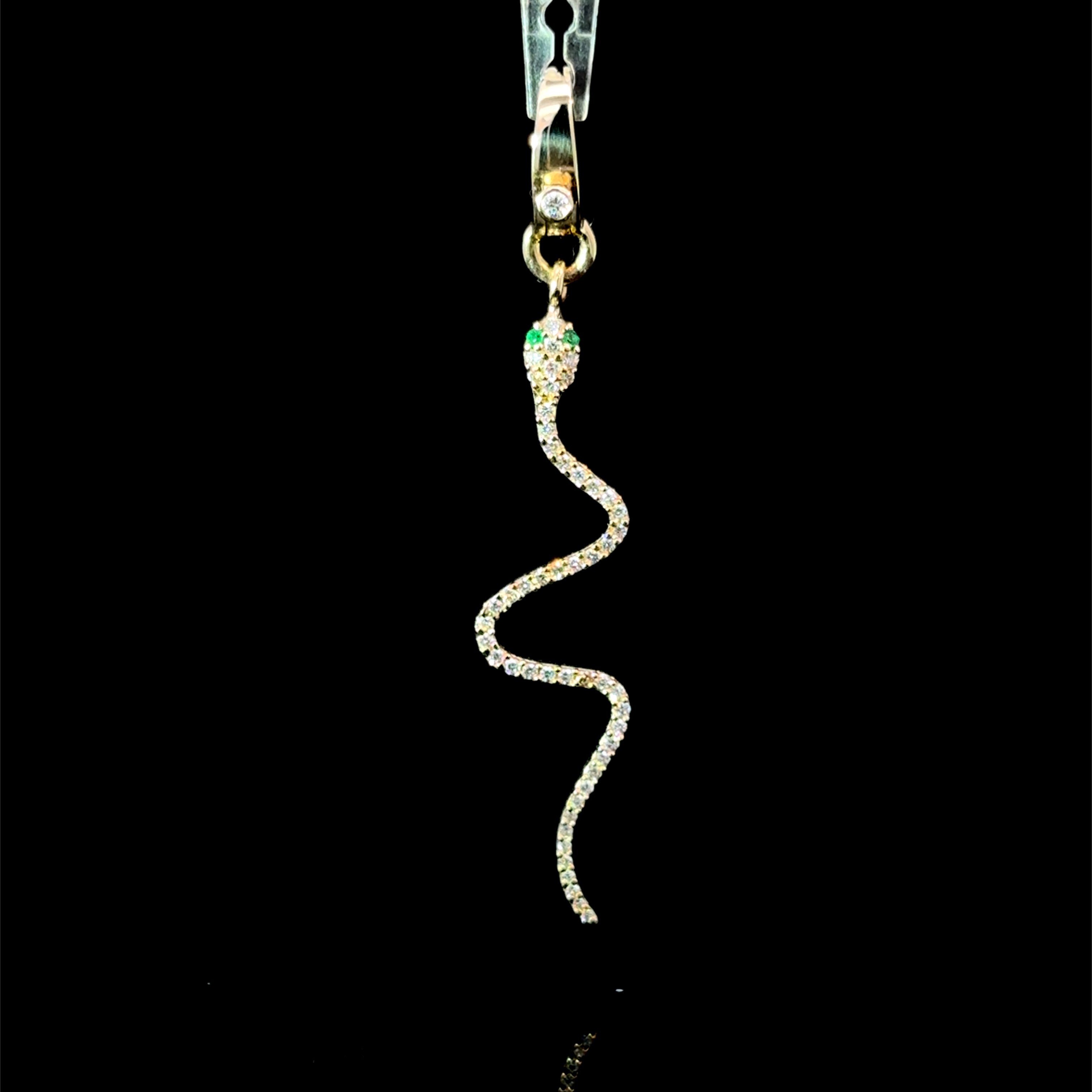 Diamond Emerald Eyes Snake Charm