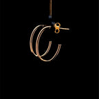 Tubular Gold Hoop Earrings