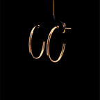 Tubular Gold Hoop Earrings