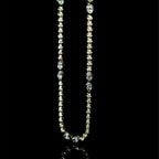 Bezel Oval Diamond Necklace