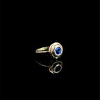 Blue Sapphire Bezel Ring