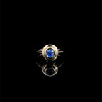 Blue Sapphire Bezel Ring