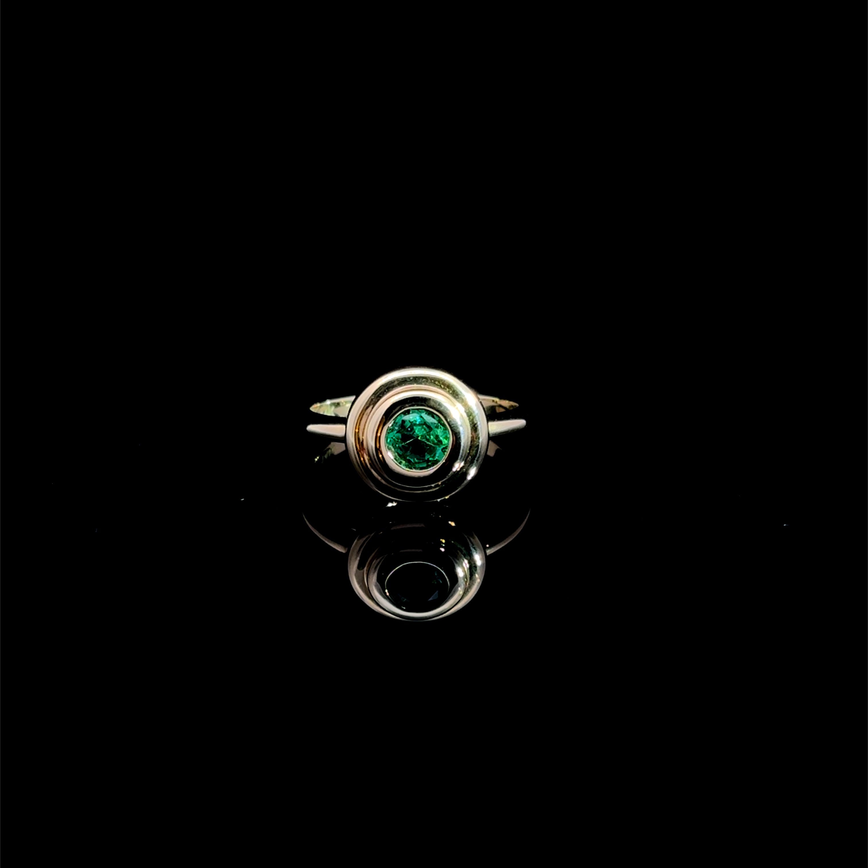 Emerald Bezel Ring