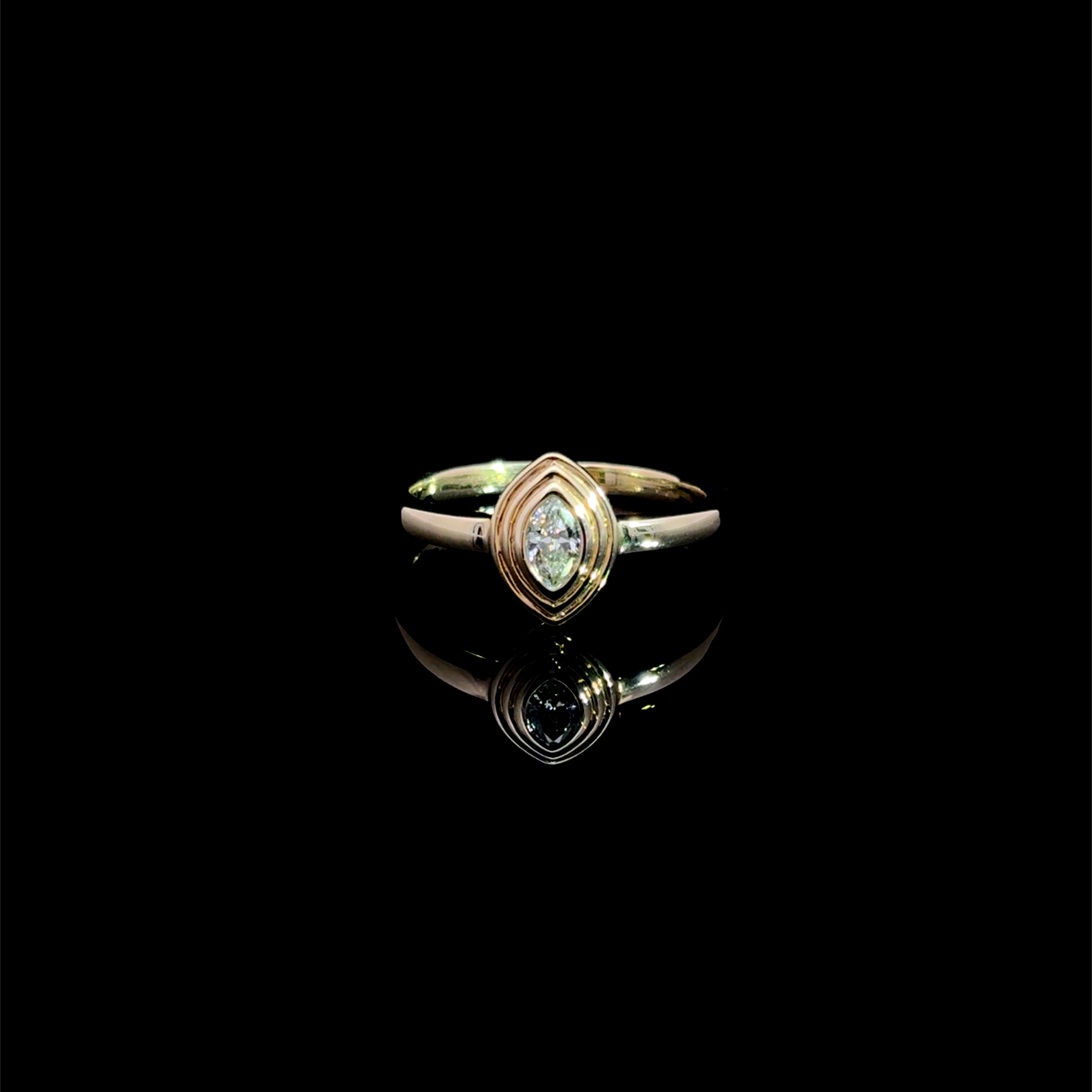 Golden Marquise Ring