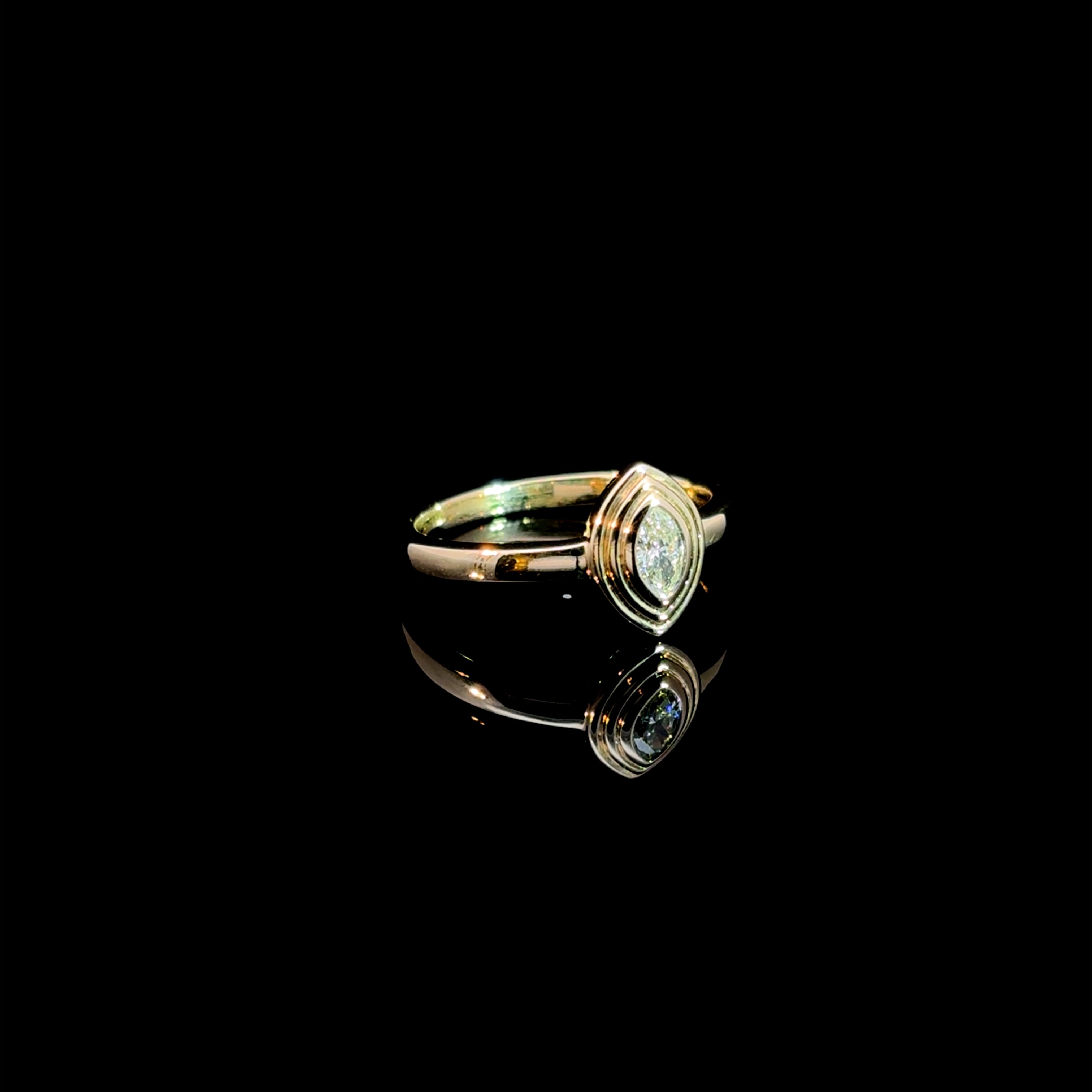 Golden Marquise Ring