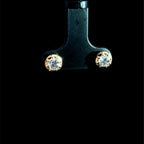 Petite Bezel Topaz Stud