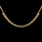 Ball Chain Box Setting Diamond Necklace