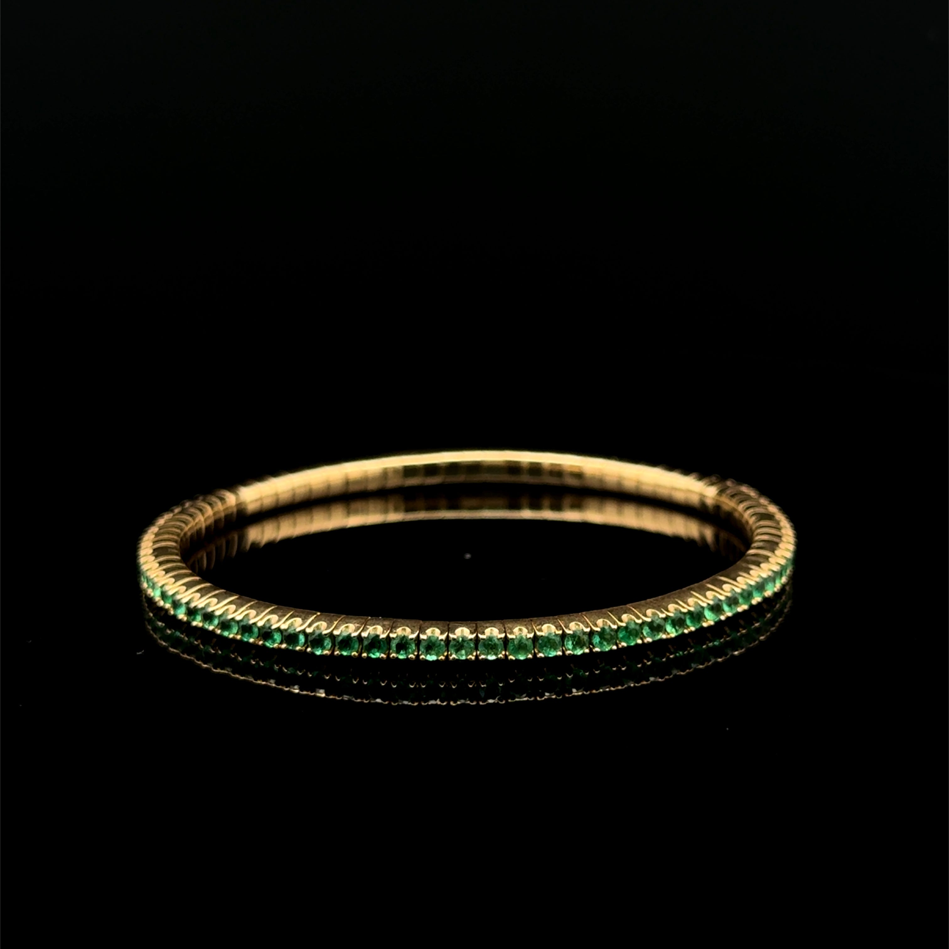 Emerald Yellow Gold Flexi Link Bracelet