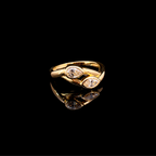 Duet Diamond Bypass Ring