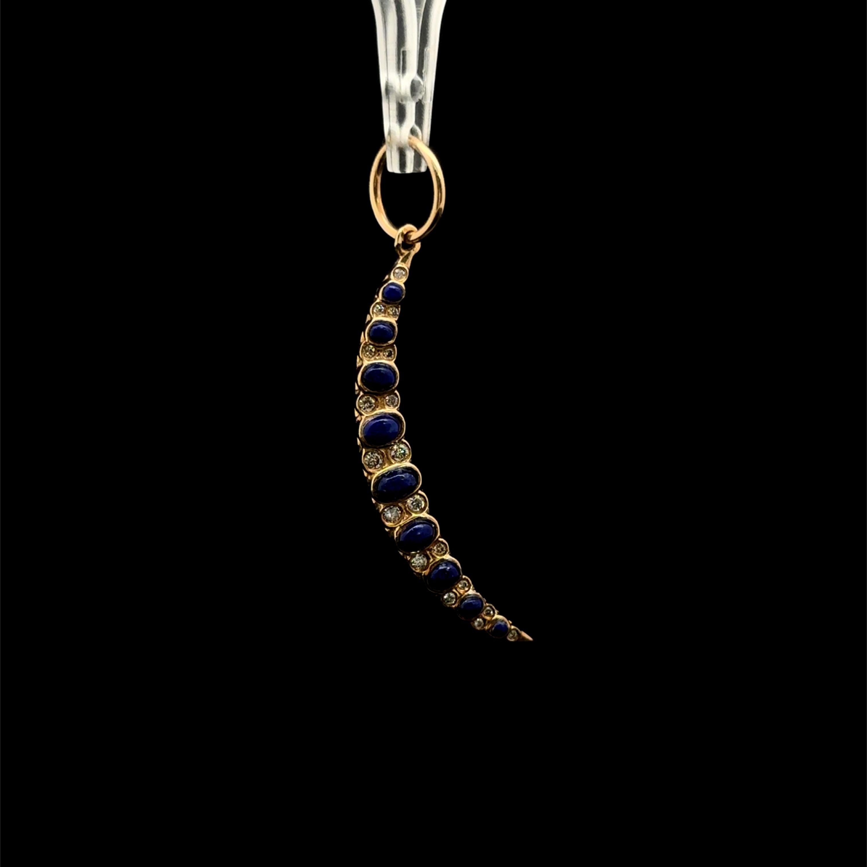 Midnight Crescent Charm