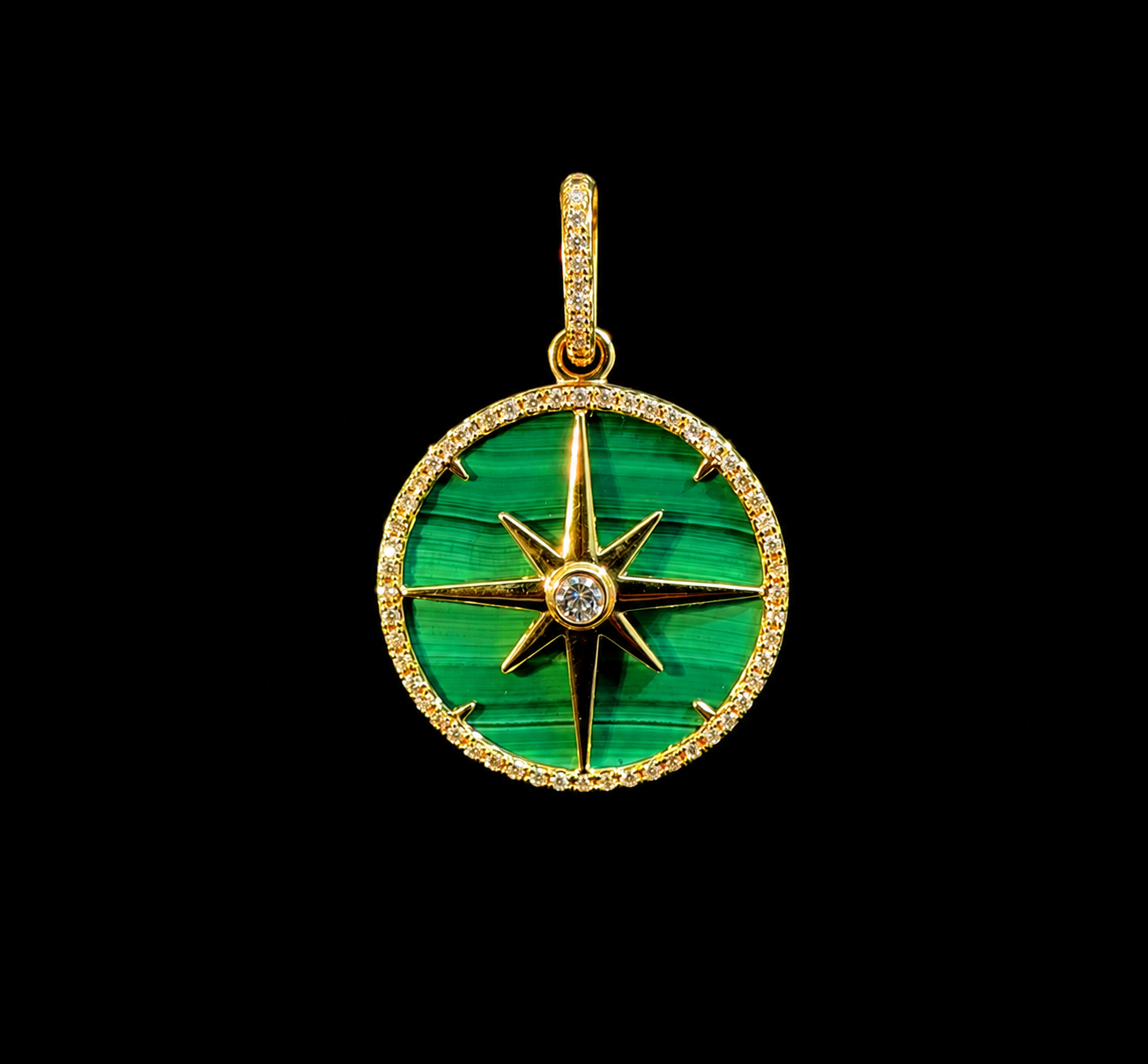 Malachite Starfall Charm