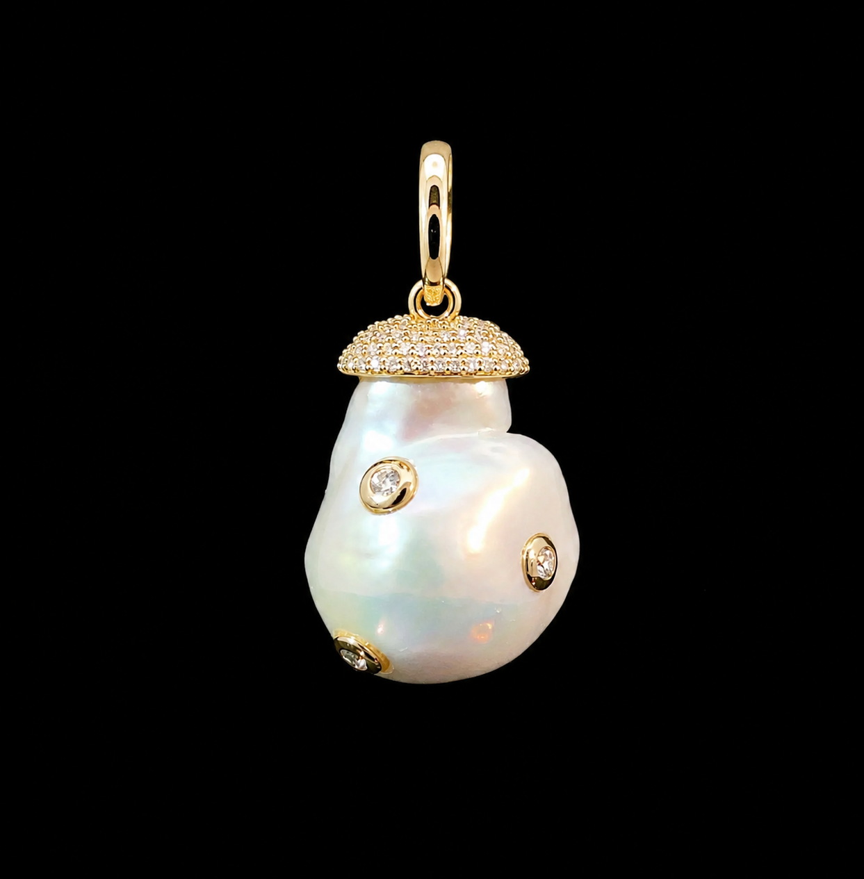 Baroque Diamond Charm