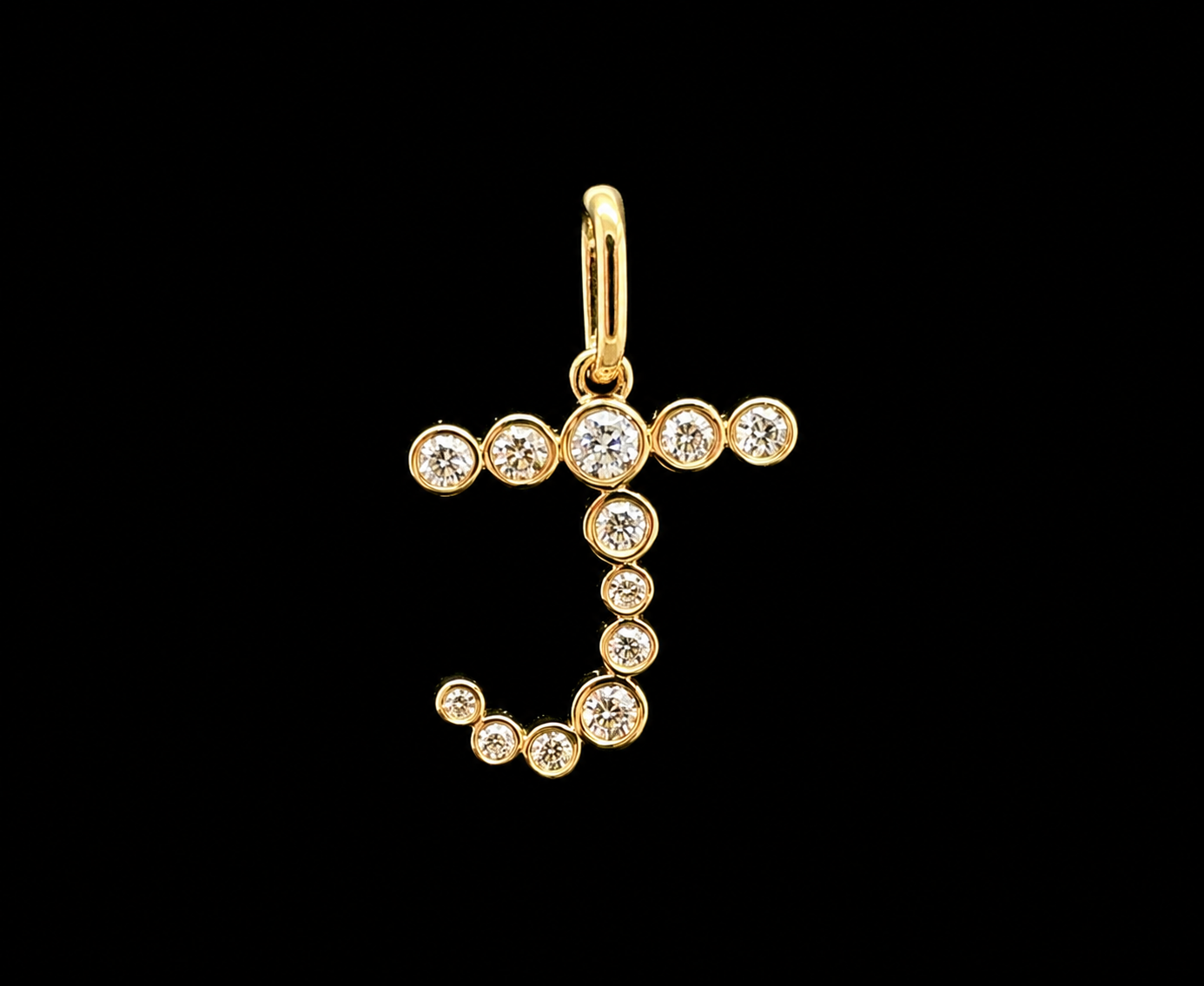 J Emblem Diamond Charm