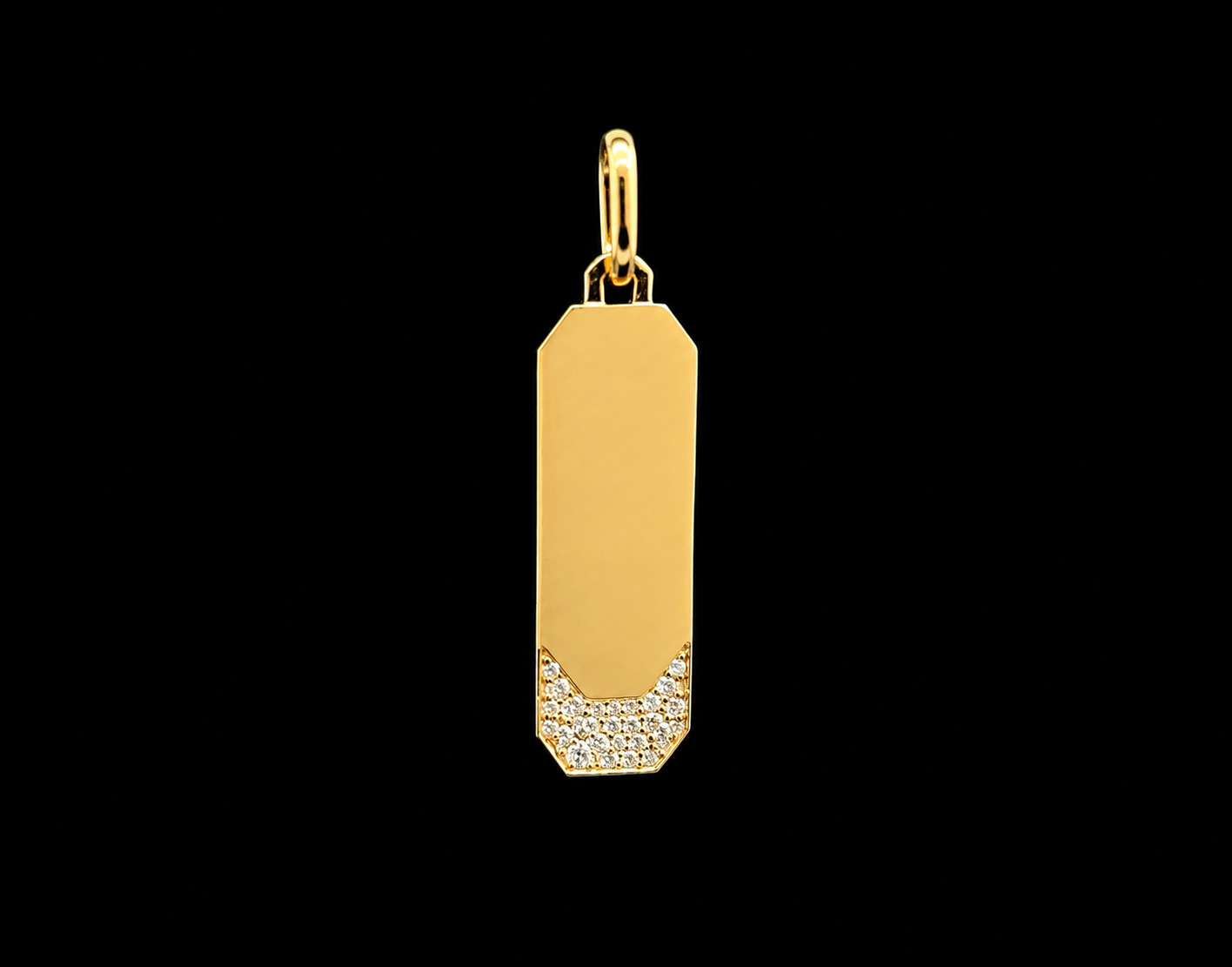 Deco Diamond Tag Charm