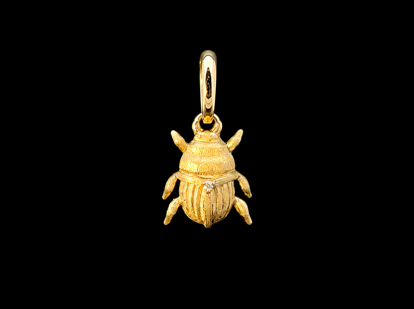 Brushed Gold Bug Charm