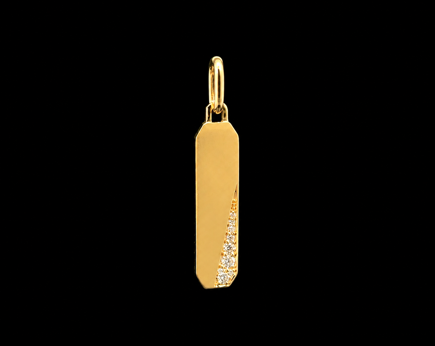 Angled Tag Charm