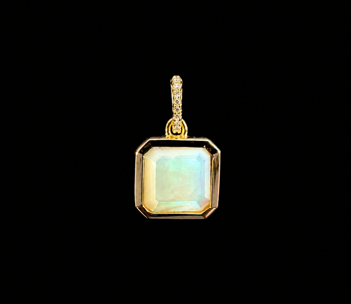 Mother Pearl Frame Charm