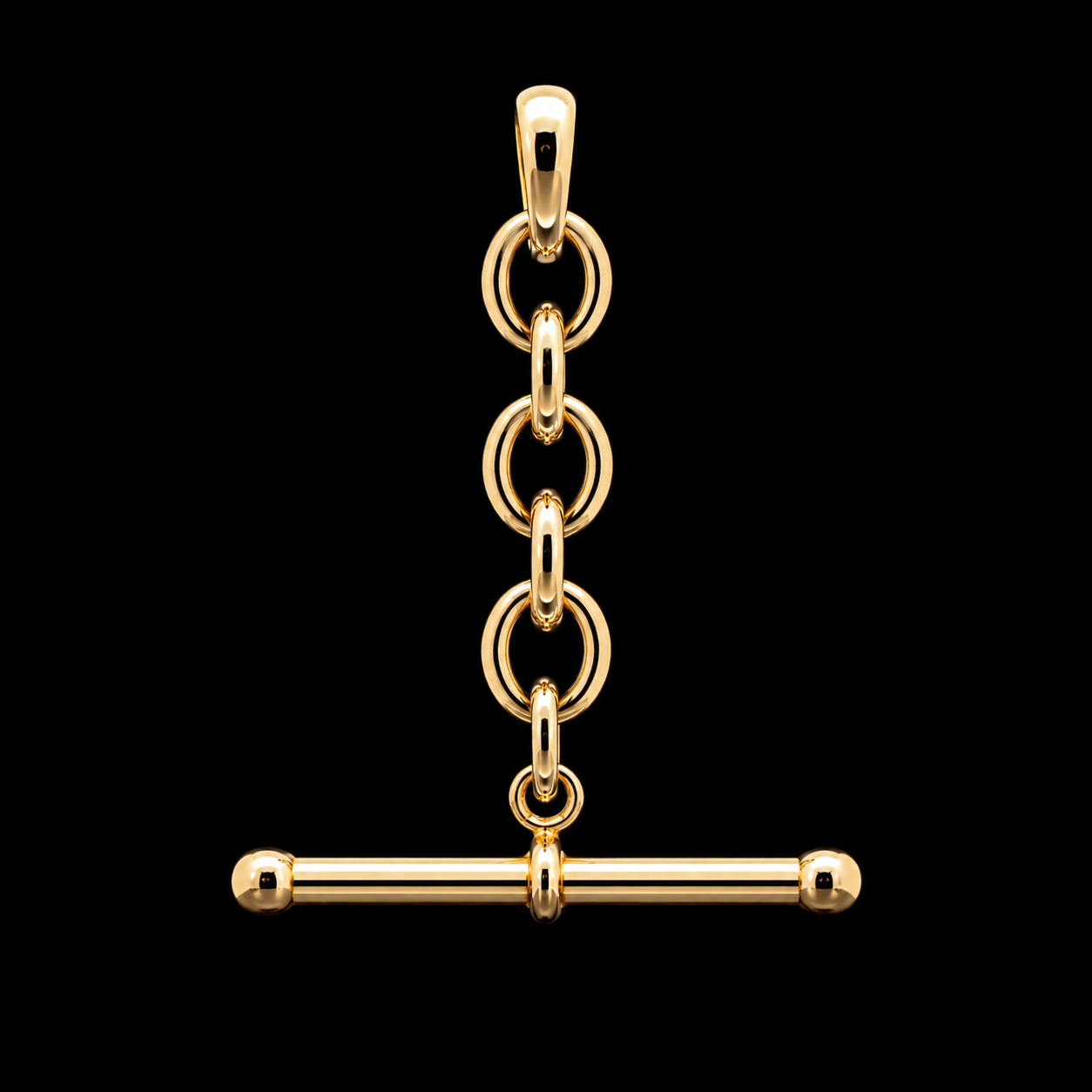 Long Golden Balance Charm