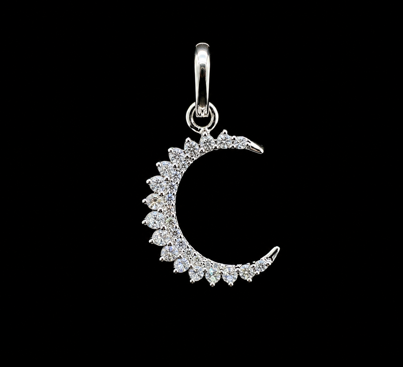 Diamond Crescent Charm