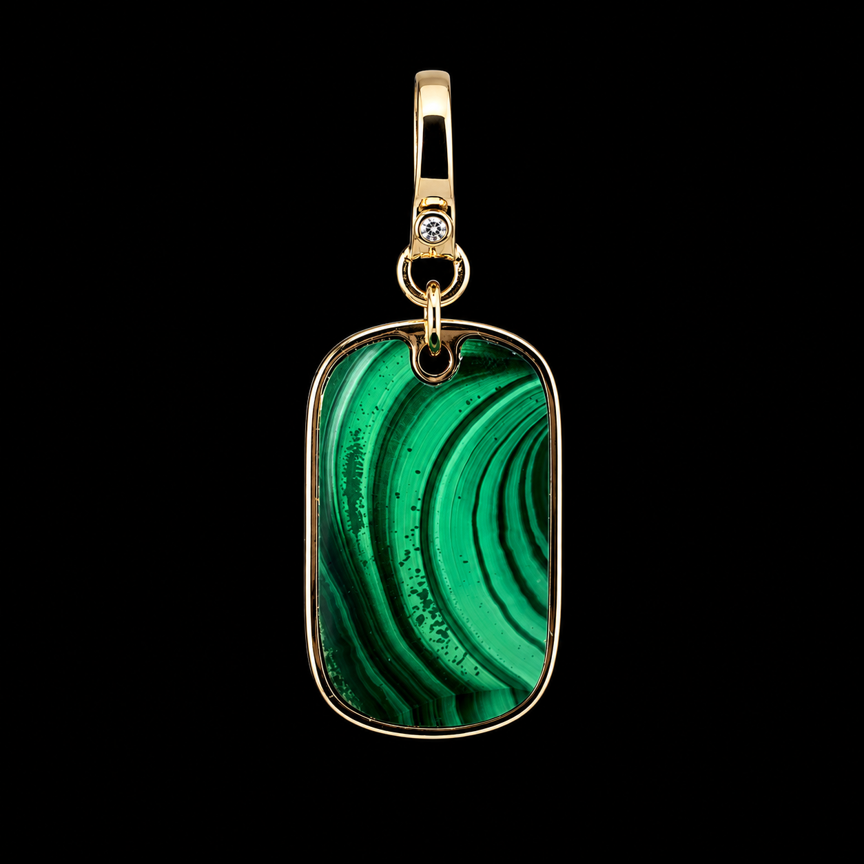 Malachite Tag Charm