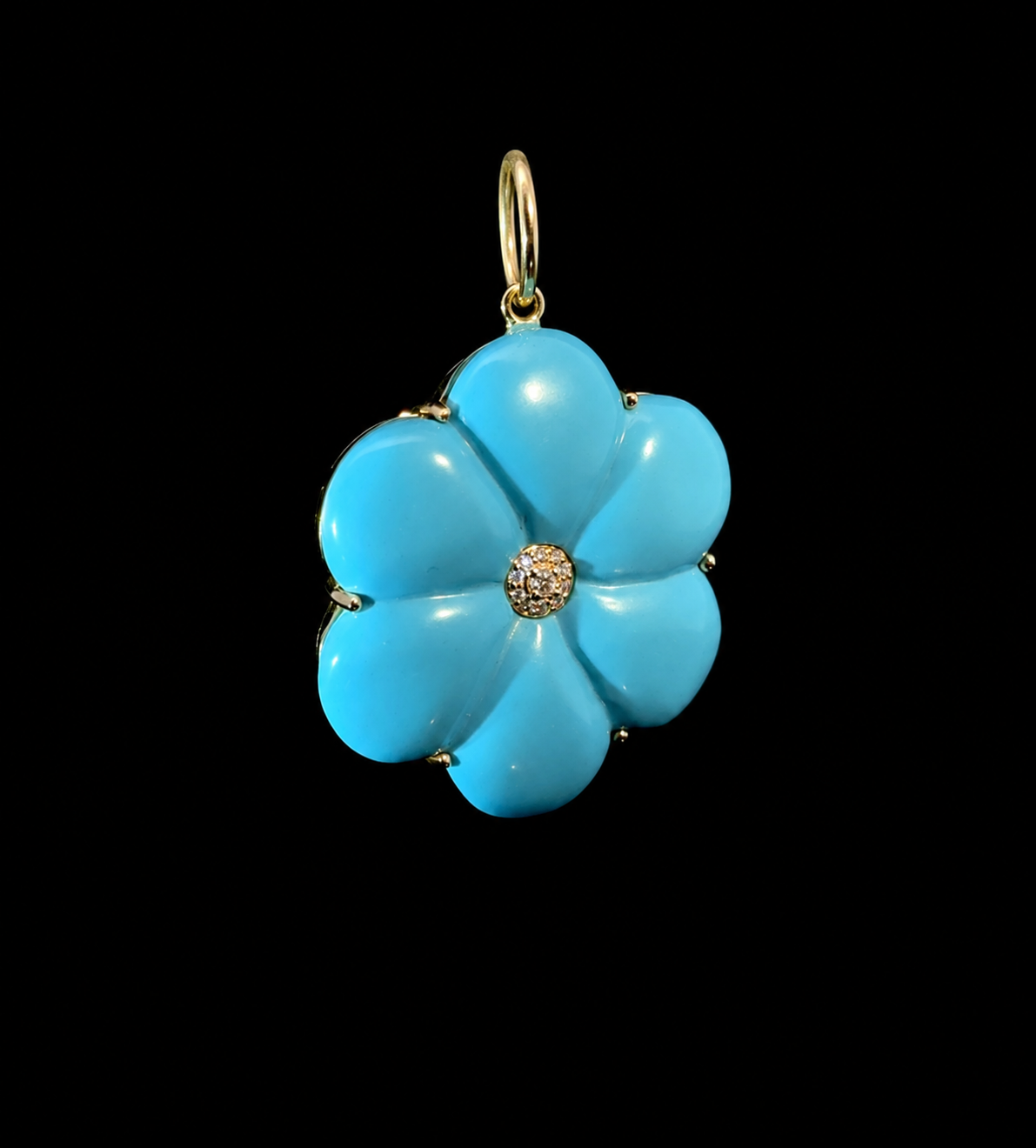 Turquoise Petal Charm