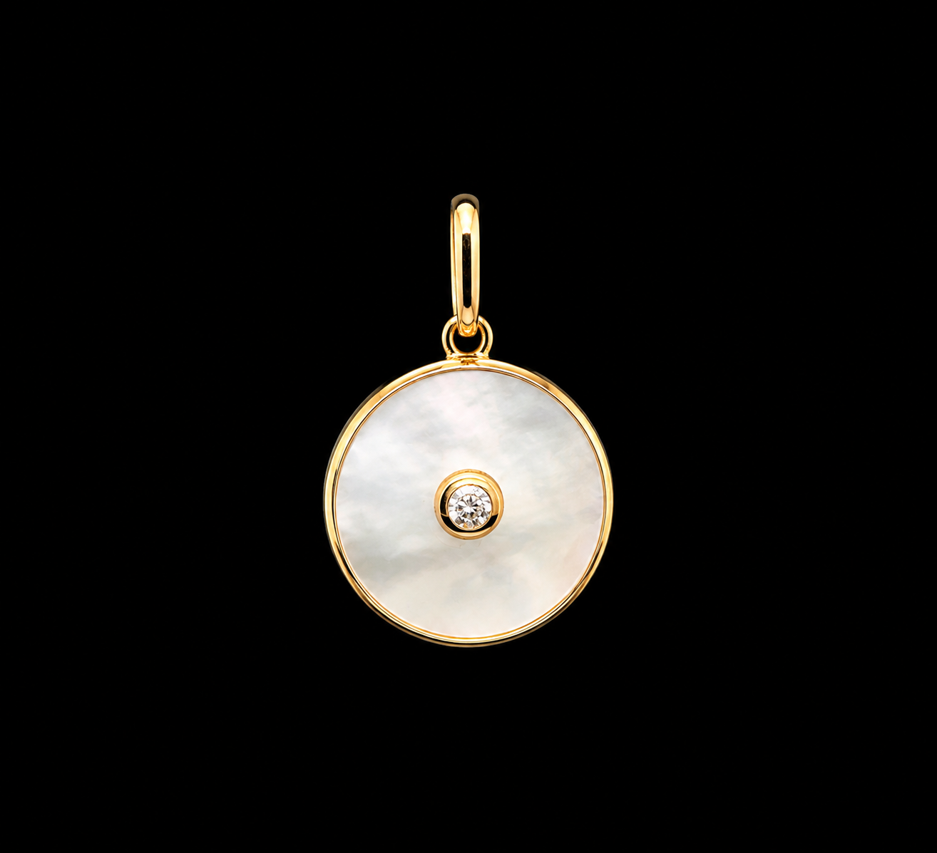 Mother Pearl Disc Charm