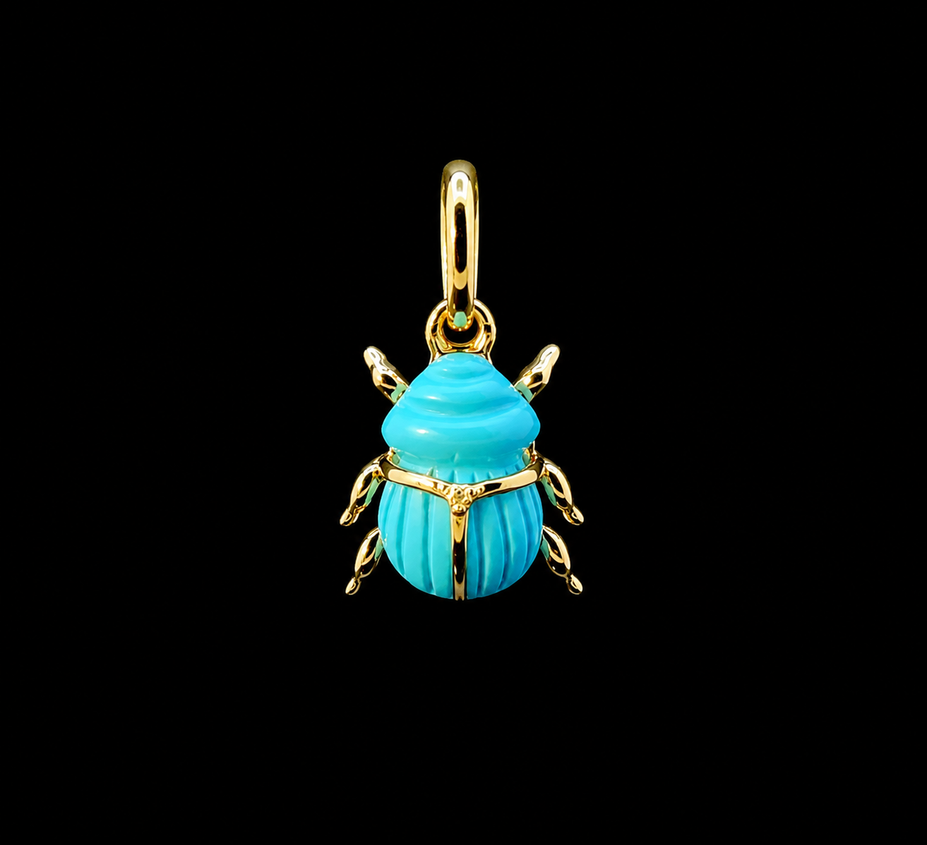 Turquoise Guardian Bug Charm