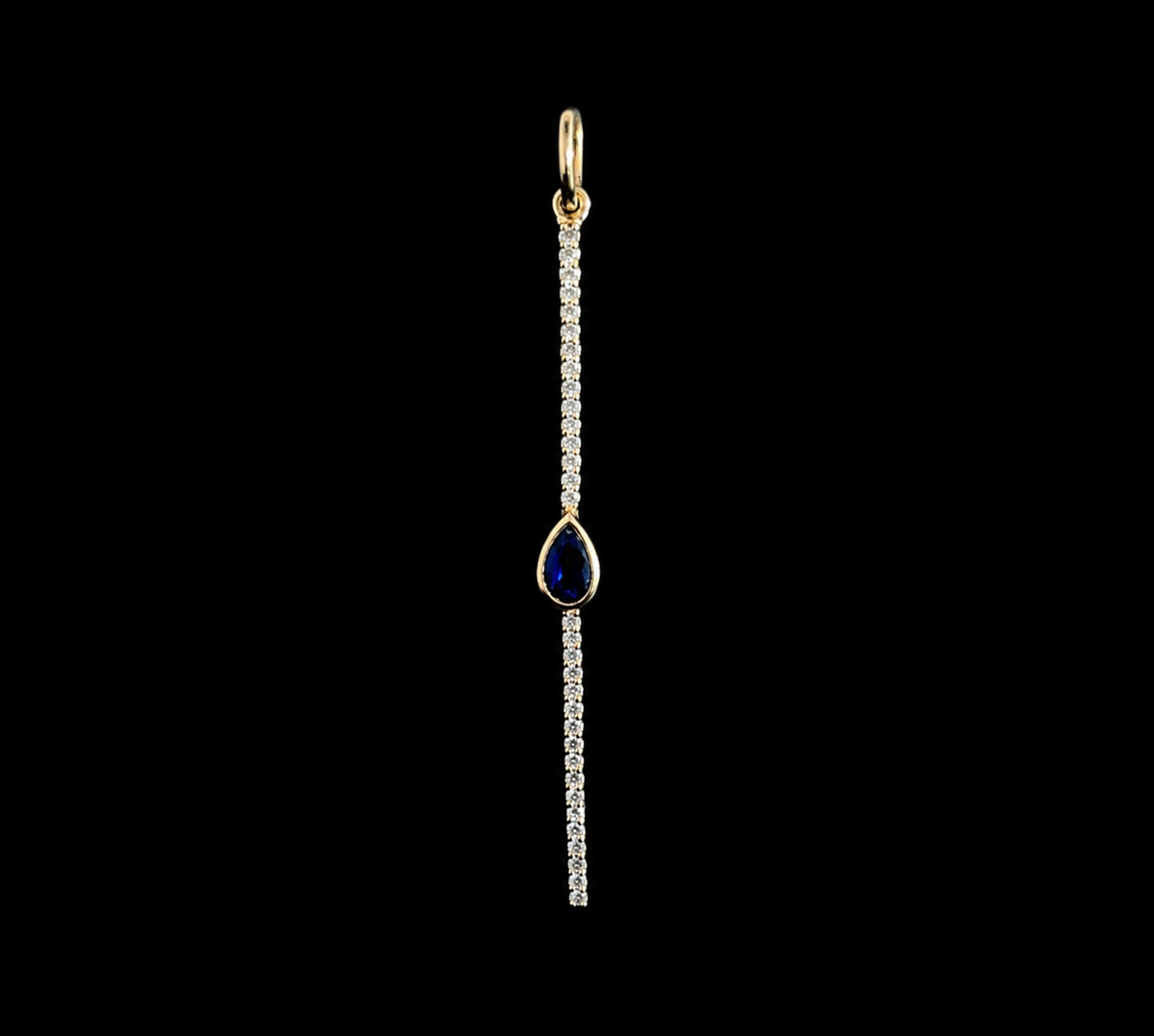 Diamond Kyanite Drop Charm