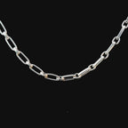 White Gold Clip & Round Chain