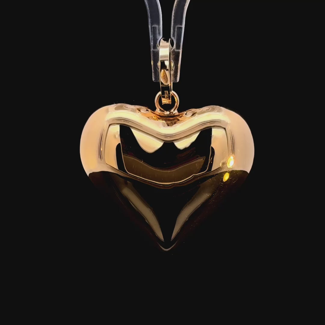 Bold Puffy Heart Charm