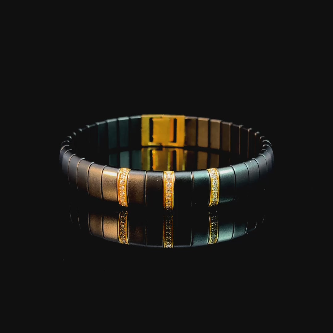 Agate Diamond Line Bracelet