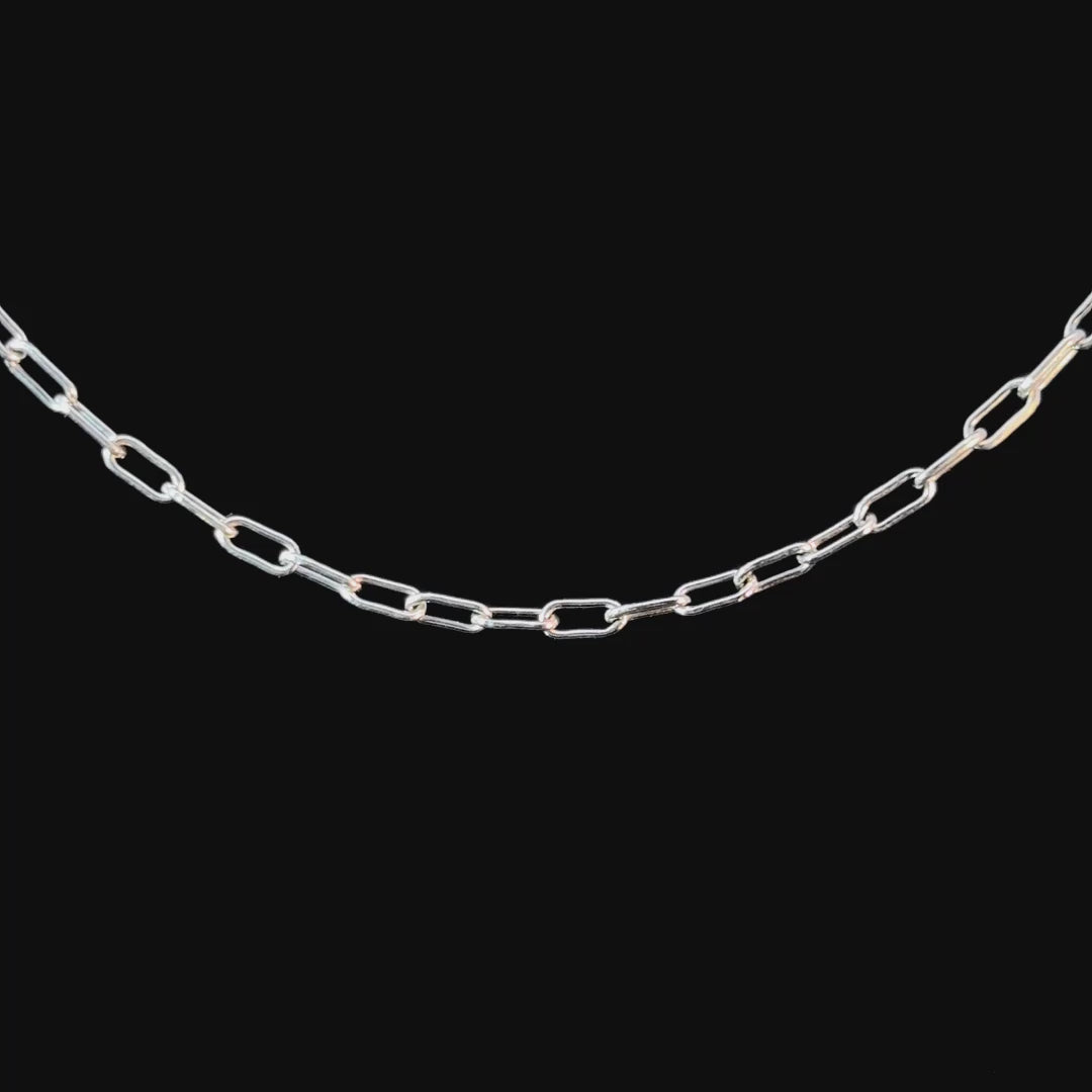 White Gold Clip Chain