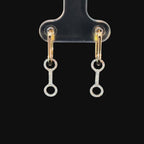 Huggie Horsebit Link Yellow & White Gold Diamond Earring