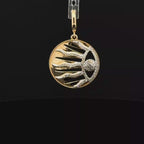 Sun Diamond Yellow Gold Charm