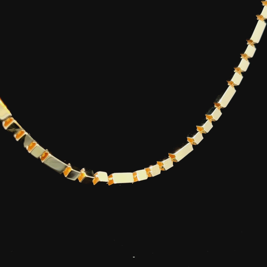 Gold Block Link Chain