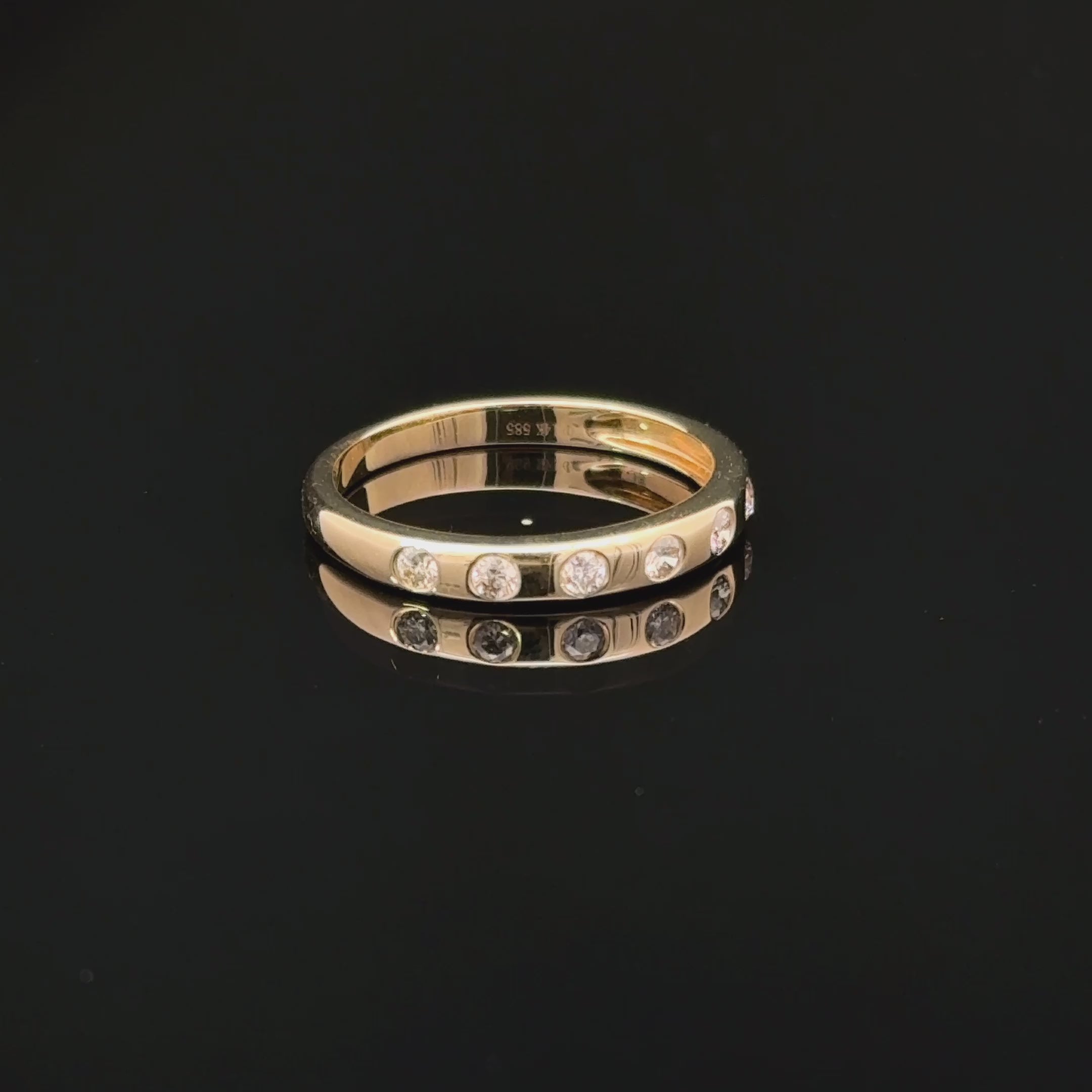 Diamond Bezel Yellow Gold Ring