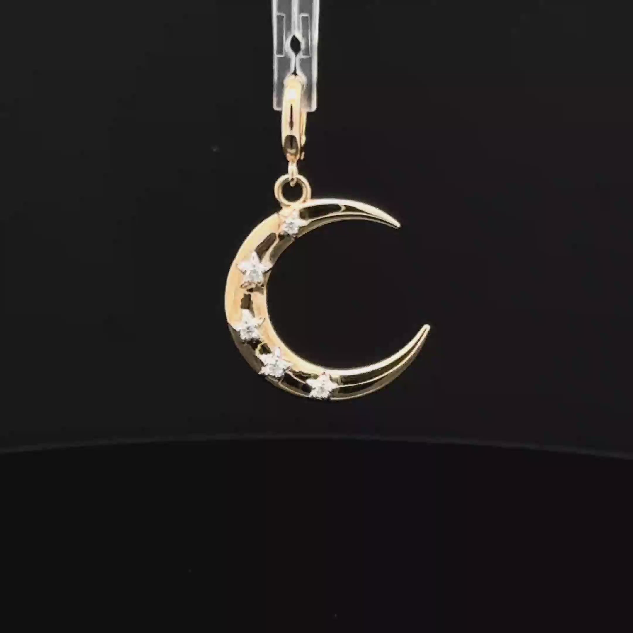 STARDUST CRESCENT DIAMOND MOON