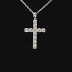 Four Prong Diamond Cross