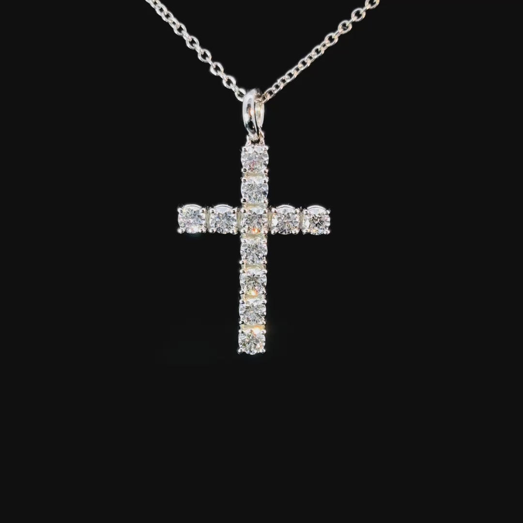 Four Prong Diamond Cross