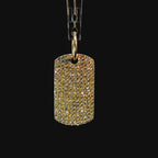Diamond Tag Yellow Gold Charm